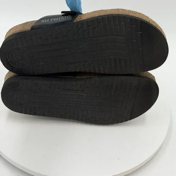 Mephisto Womens Helen Plus Sandal Size 36 US 6 Black Nubuck Leather Thong Slide - Picture 8 of 8